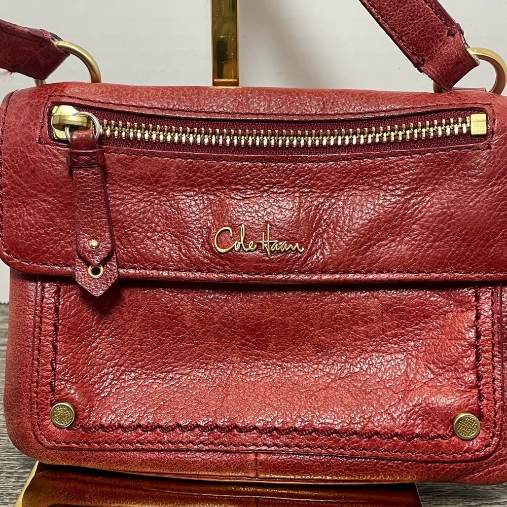 Cole Haan Red Leather Crossbody Bag